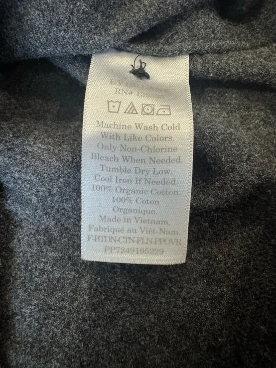 Everlane Organic Cotton Cropped Flannel Shirt | Charcoal | Size Small 🖤 - Picture 6 of 8